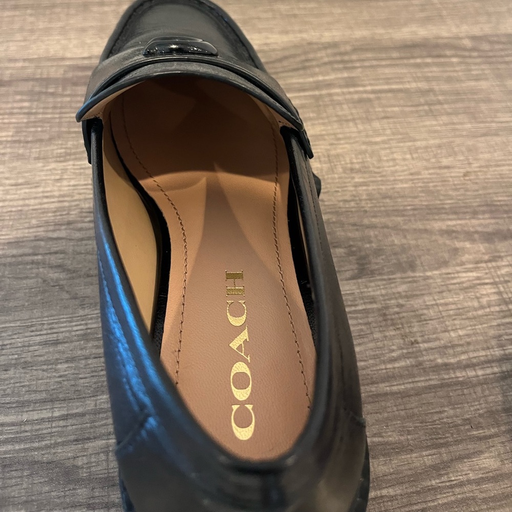 NEW Coach Leah Loafer Black Leather Loafers Size. 7 - Picture 6 of 11